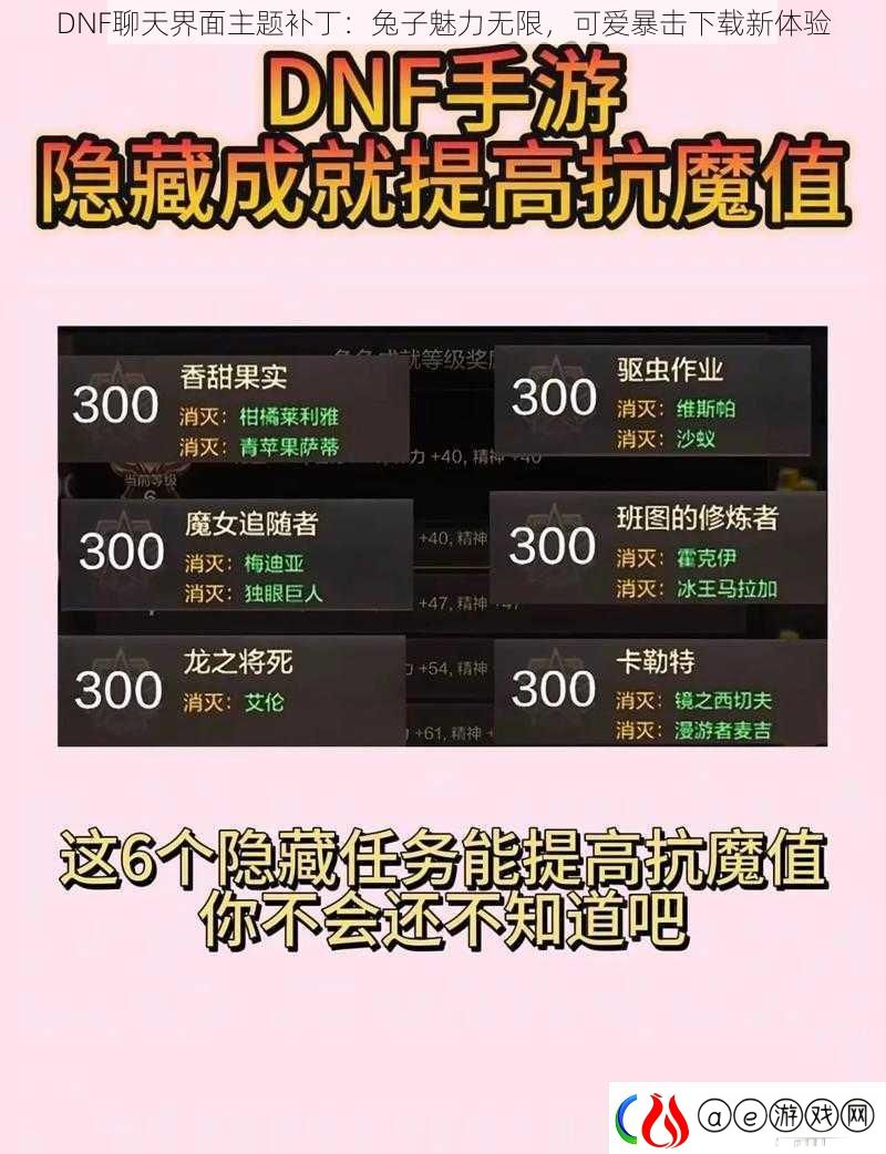 DNF聊天界面主题补丁：兔子魅力无限-可爱暴击下载新体验