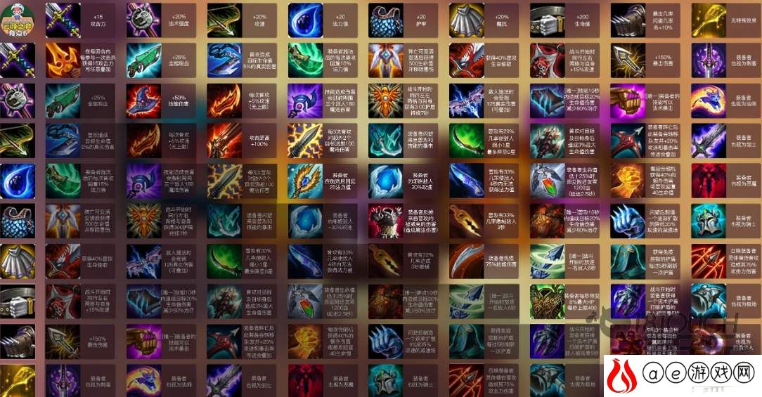 云顶之弈s6双城之战装备合成表分享