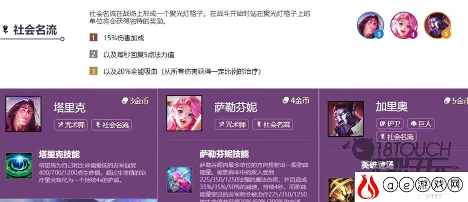 云顶之弈s6社会名流玩法阵容攻略