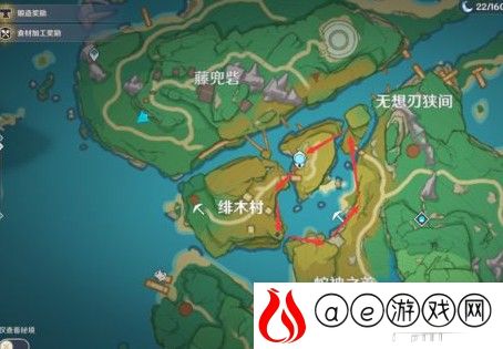 原神2.2稻妻伐木路线推荐