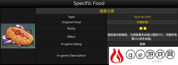原神荒泷一斗特殊料理配方一览