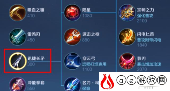 王者荣耀迅捷长矛装备属性是什么 迅捷长矛装备属性一览