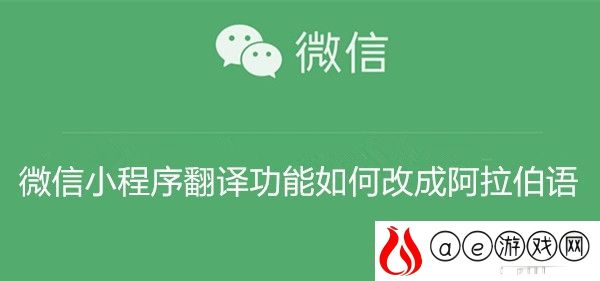微信小程序翻译功能如何改成阿拉伯语 微信小程序翻译功能改成阿拉伯语教程