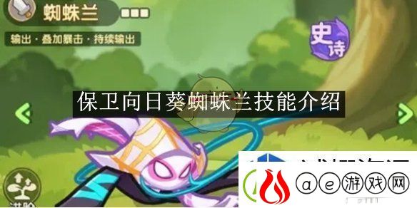 参与赛事获取奖励：保卫向日葵蜘蛛兰技能介绍
