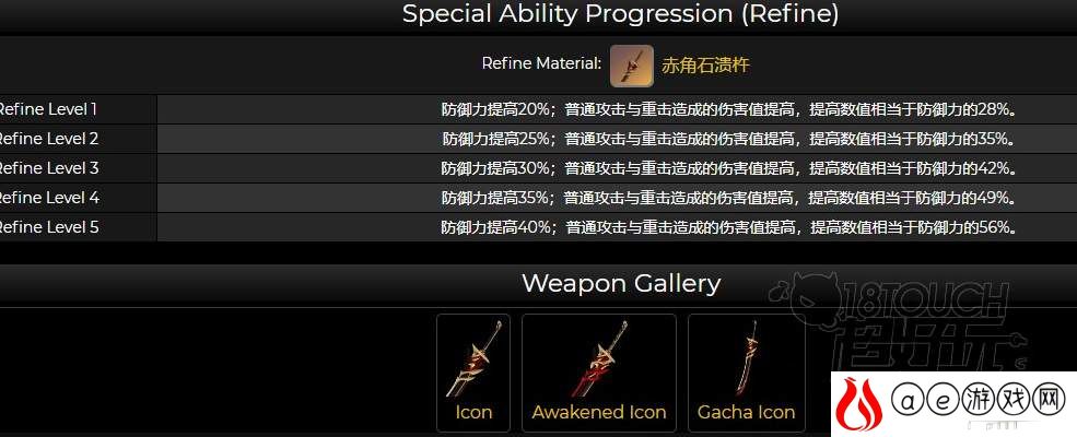 原神赤角石溃杵属性效果一览