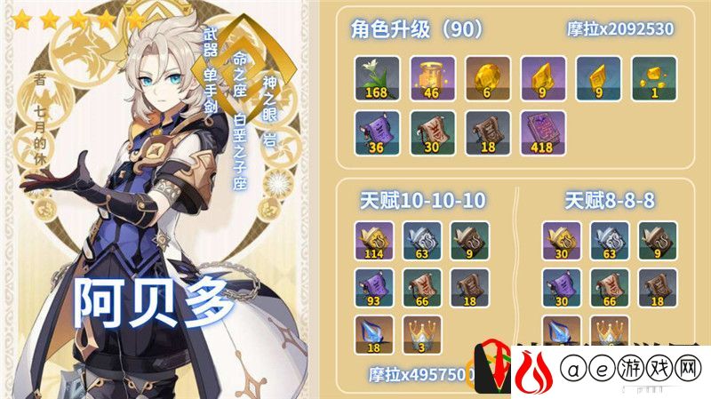 原神阿贝多突破材料是什么 原神阿贝多突破材料怎么获得