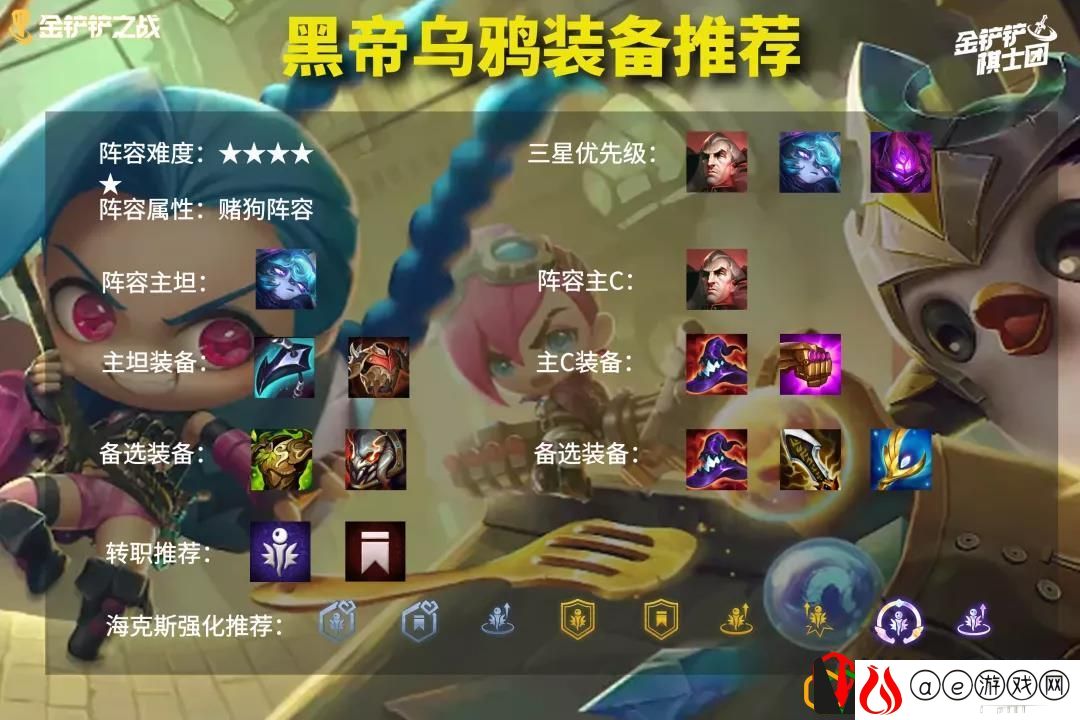 金铲铲之战帝国乌鸦阵容怎么玩 帝国黑魔法师阵容要哪些装备