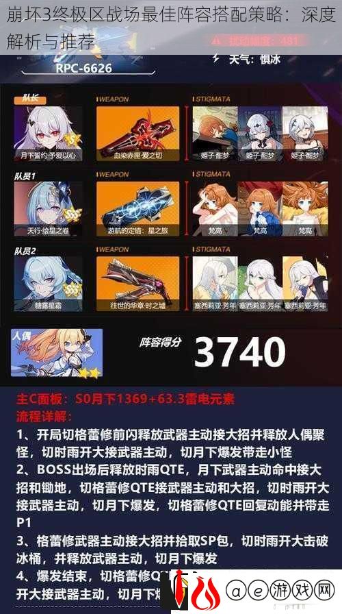 崩坏3终极区战场最佳阵容搭配策略