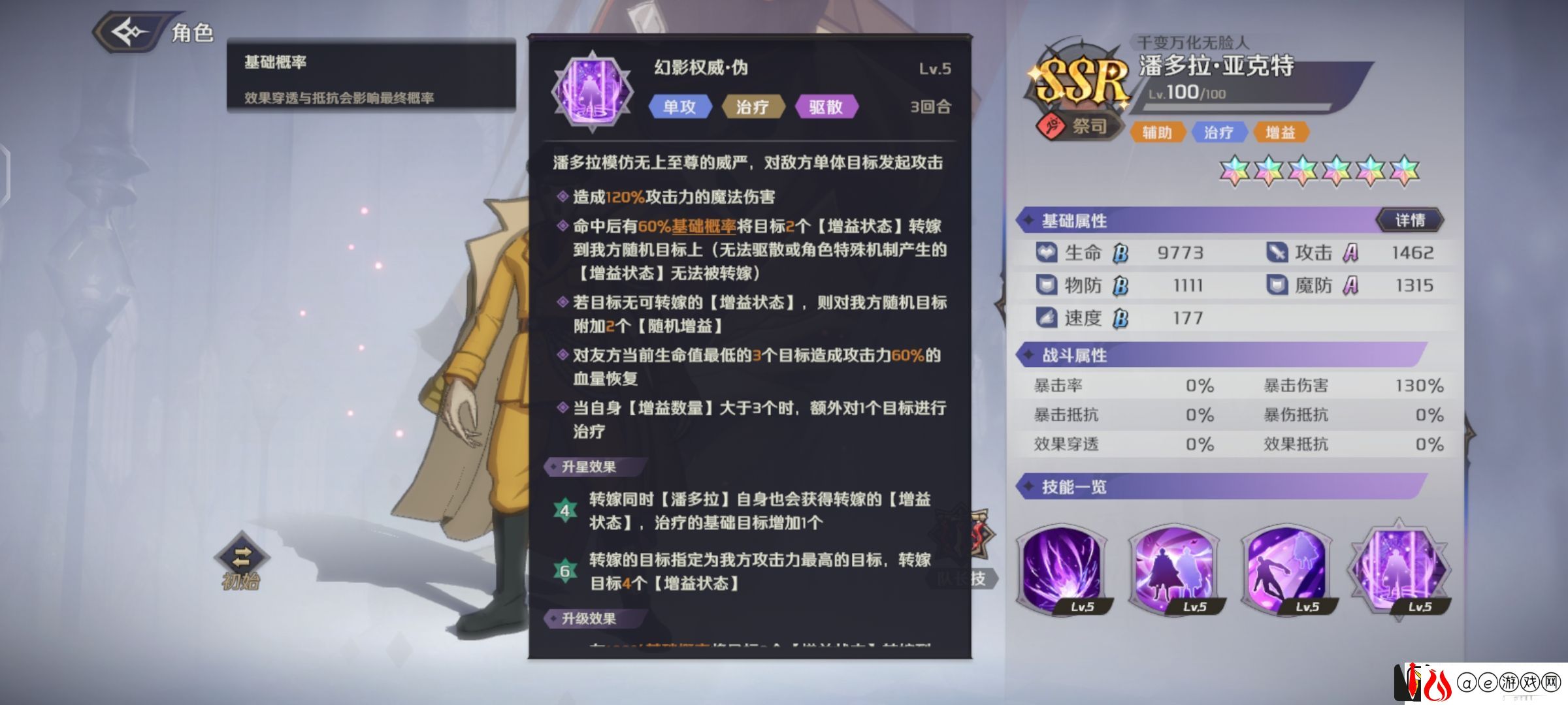 纳萨力克之王SSR角色祭司潘多拉·亚克特介绍